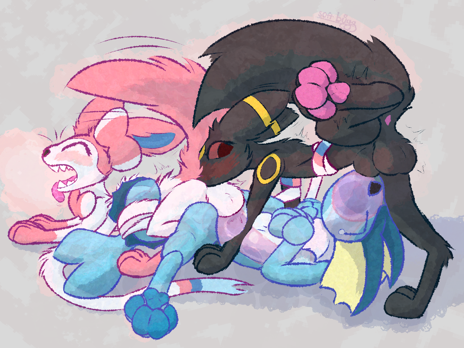 Vaporeon and sylveon