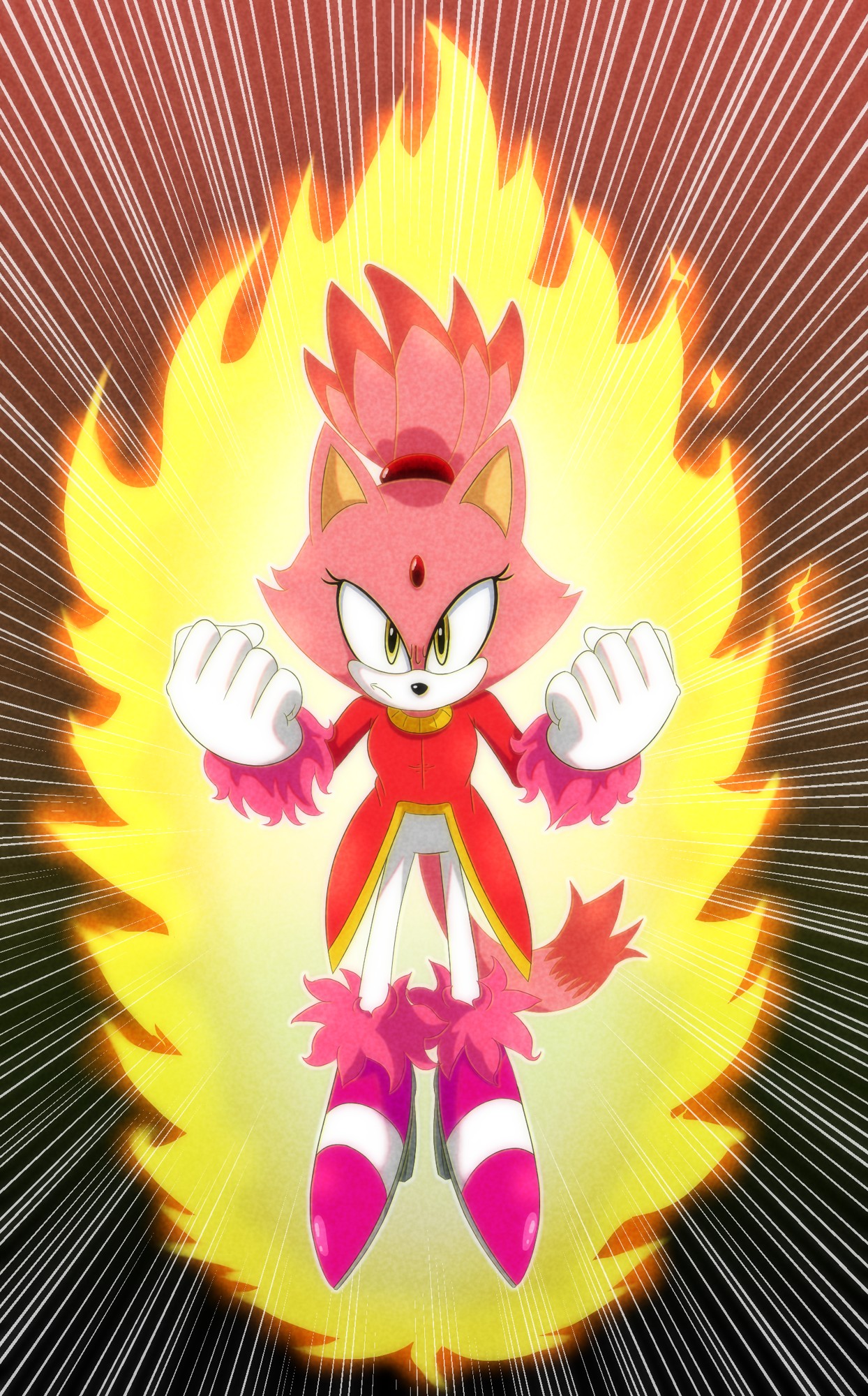 Burning Blaze Godly Aura - By @kamicciolo on Itaku