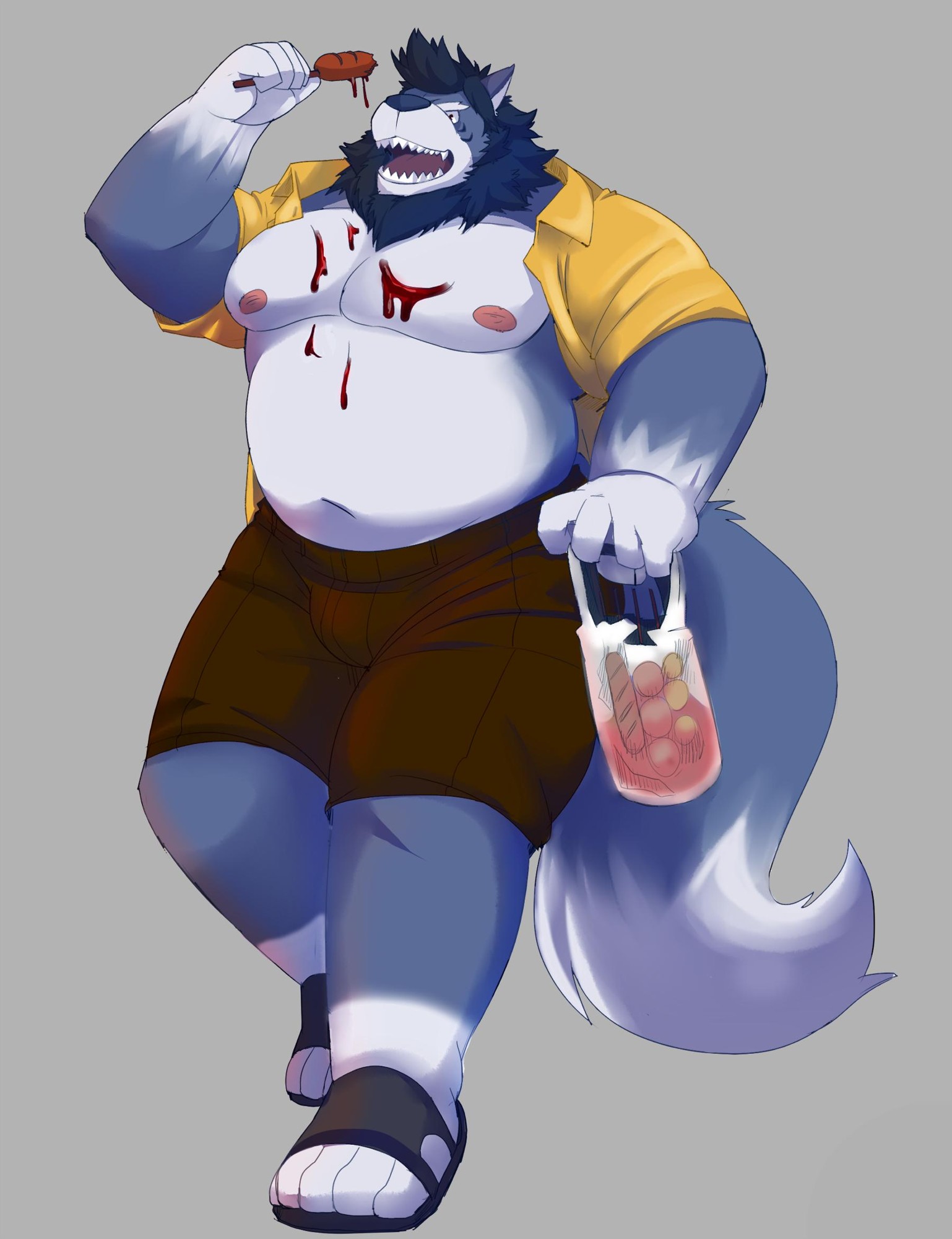Sausage Lover - By @merphiloxbigwolf on Itaku