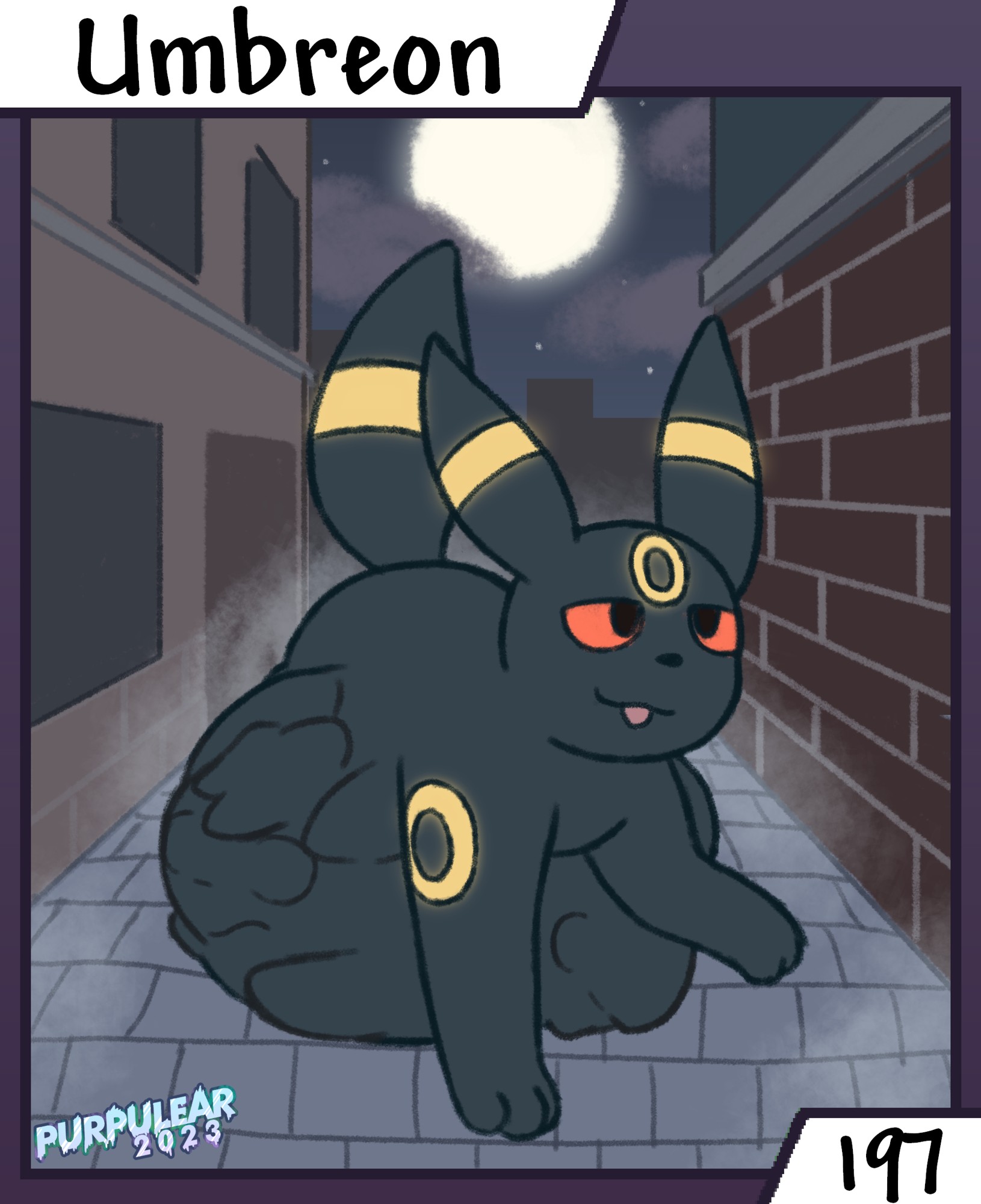 Pokevore 197 - Umbreon - By @purpulear on Itaku