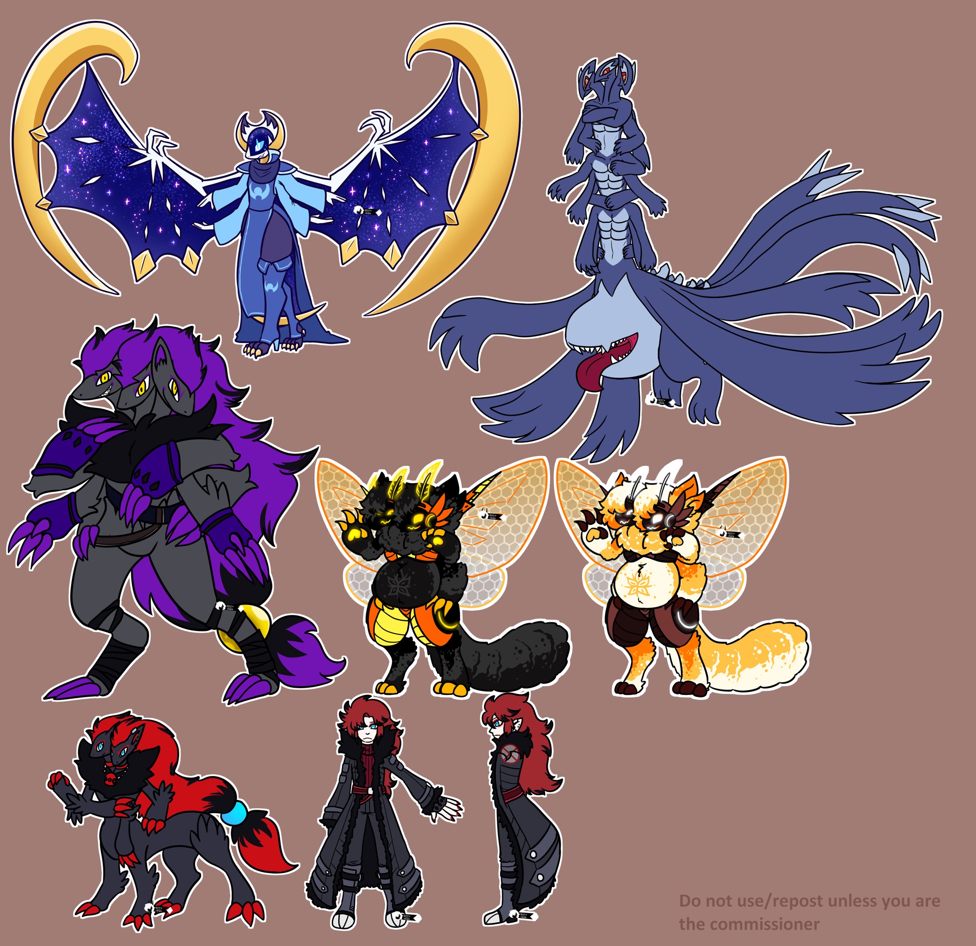 [Commissions] Various portraits - By @fahrenheitaqua on Itaku