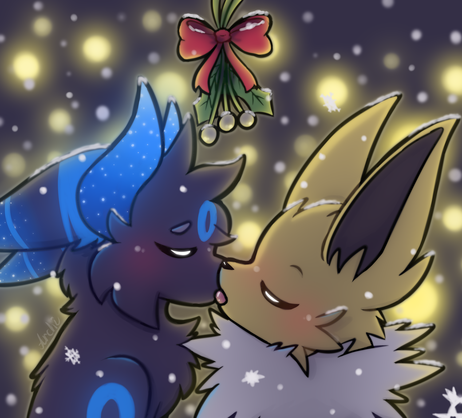 New Year Kiss - By @archiiscuteboy on Itaku