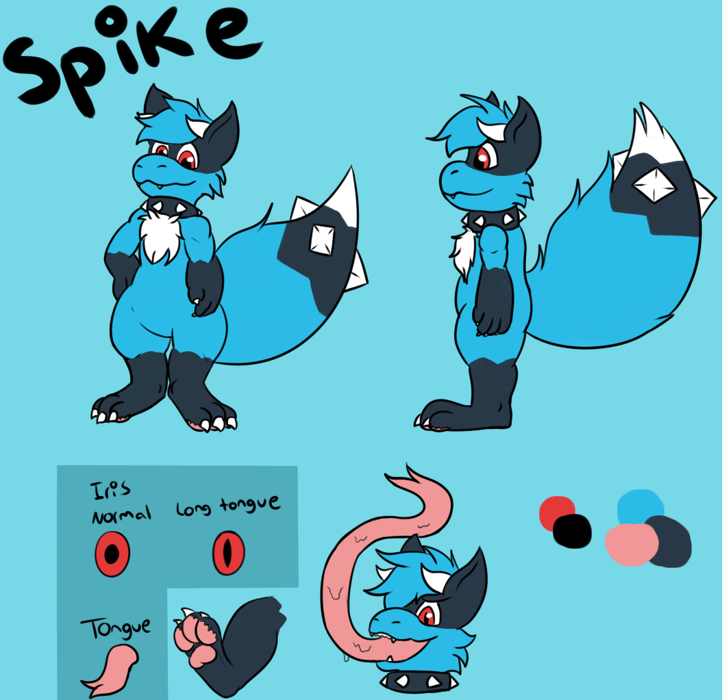 Spike - Reference Sheet - By @spike-psydrag on Itaku