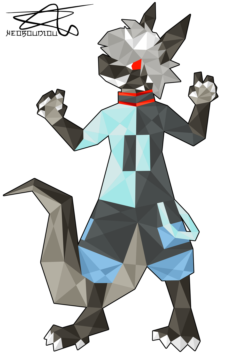 Derg Design Polygon Giant Derg - By @edniss on Itaku