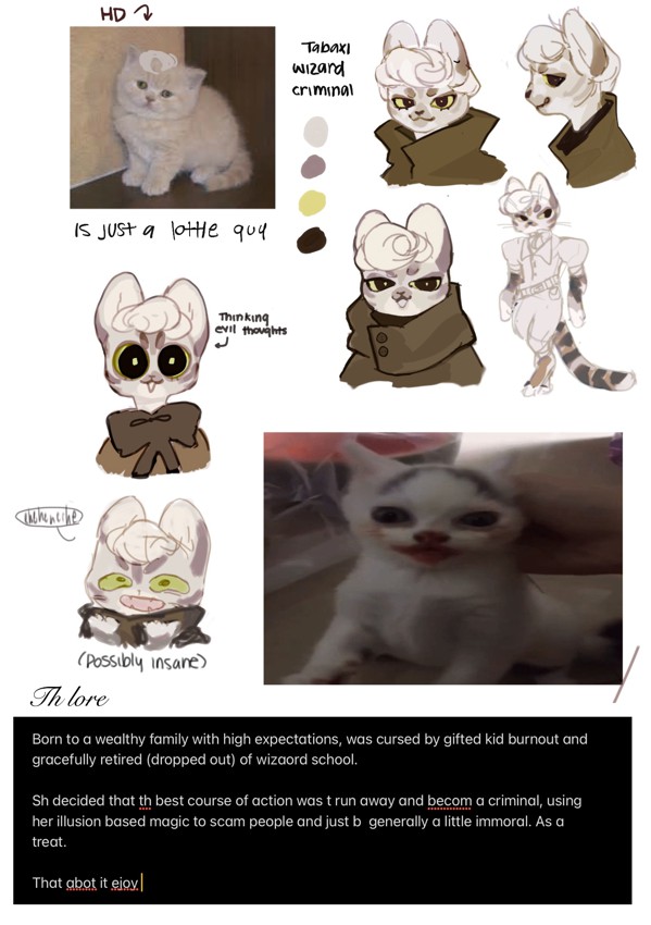 Sick ref sheet - By @katthegremlin on Itaku