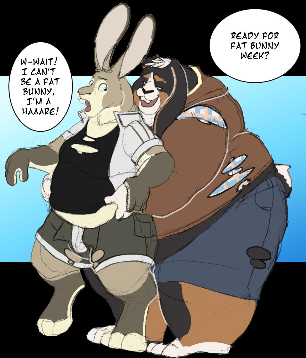 Fat Bunny Week 2020 - By @thesammon on Itaku