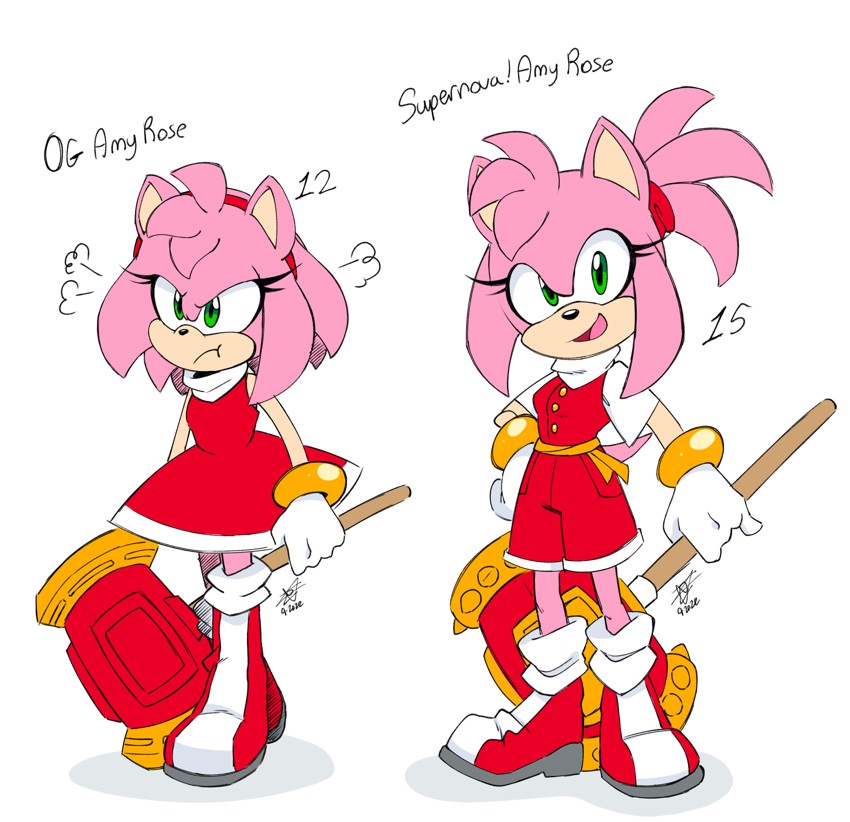amy rose supernova design - By @azurine_cryptid on Itaku