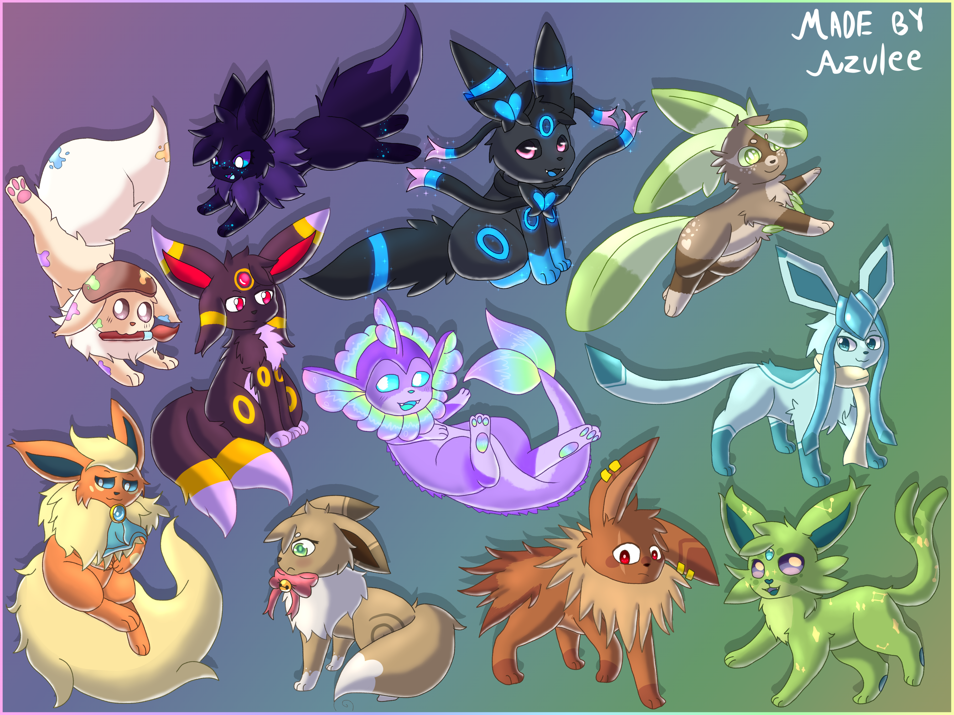 Art Fight 2022 Mass Attack - By @azuleeblue on Itaku