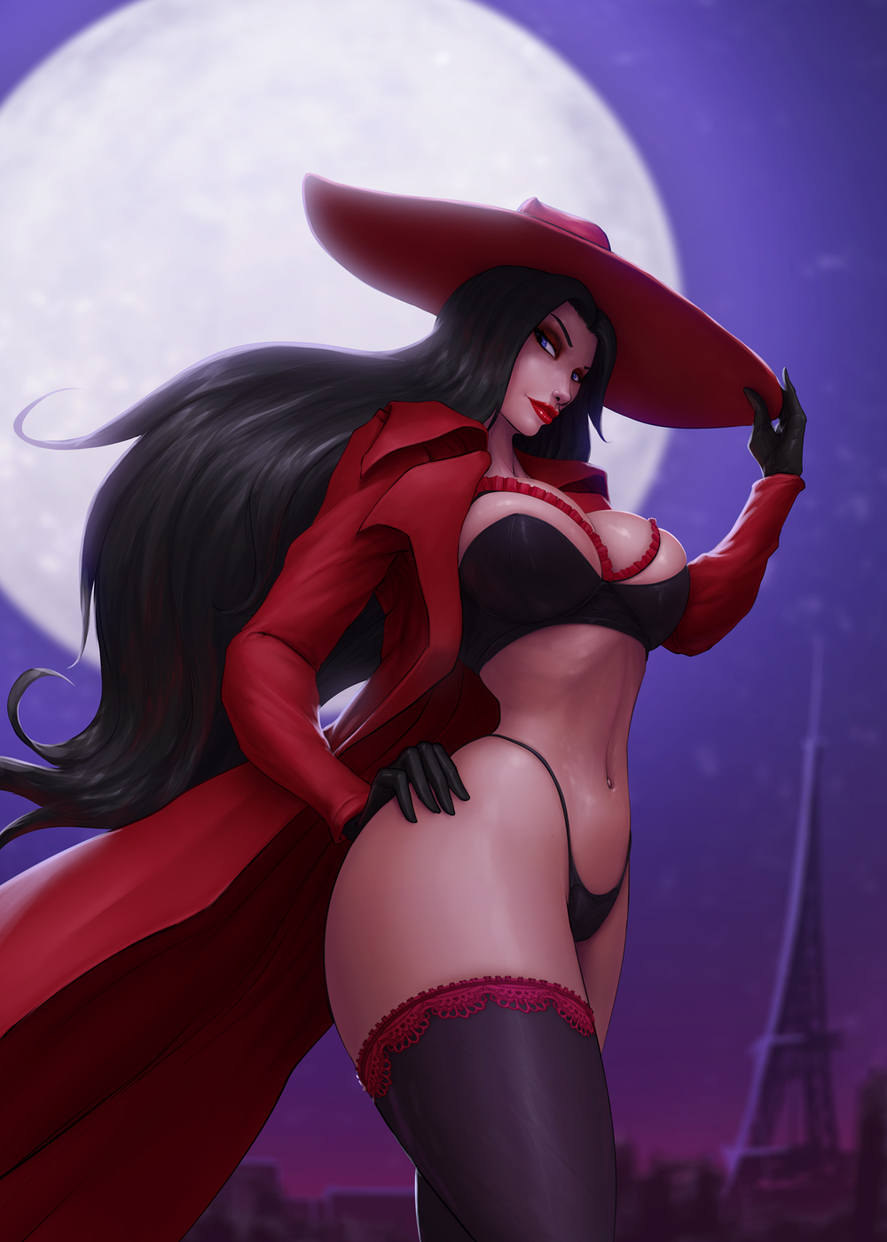 BM Carmen Sandiego Lingerie - By @barretxiii on Itaku