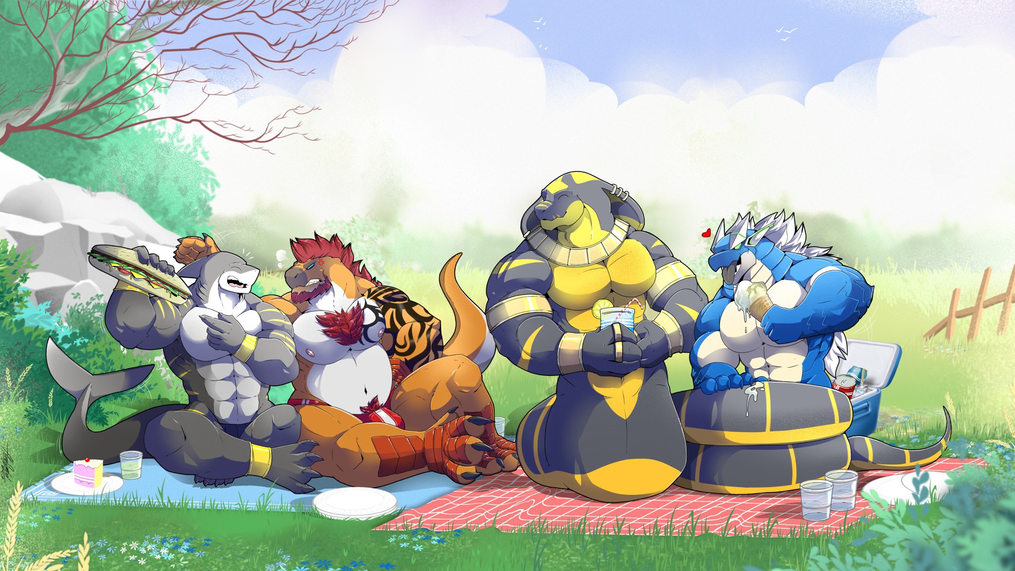 Sunny Day Picnic - By @aliensymbol on Itaku