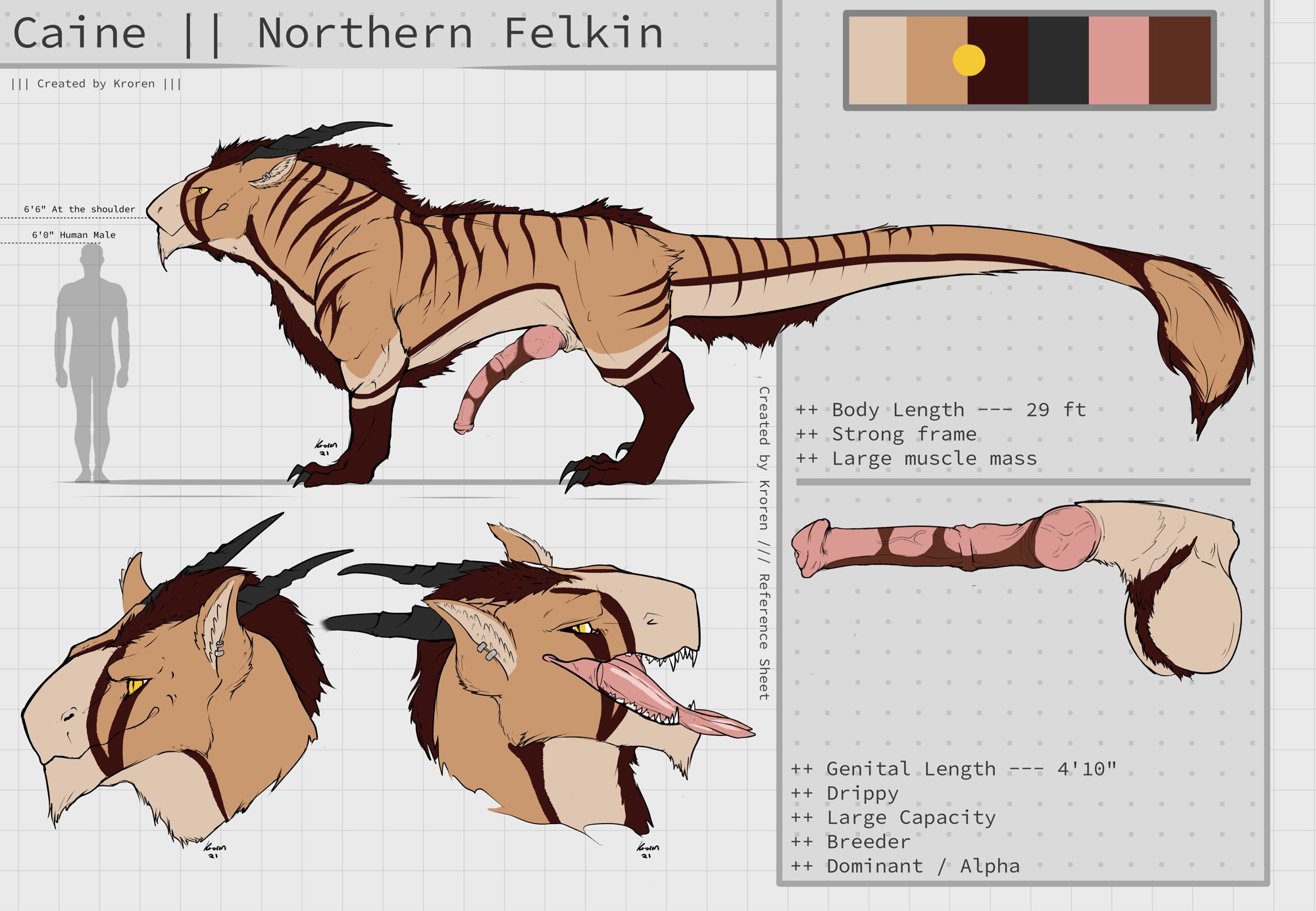 Caine Reference Sheet - By @kroren on Itaku