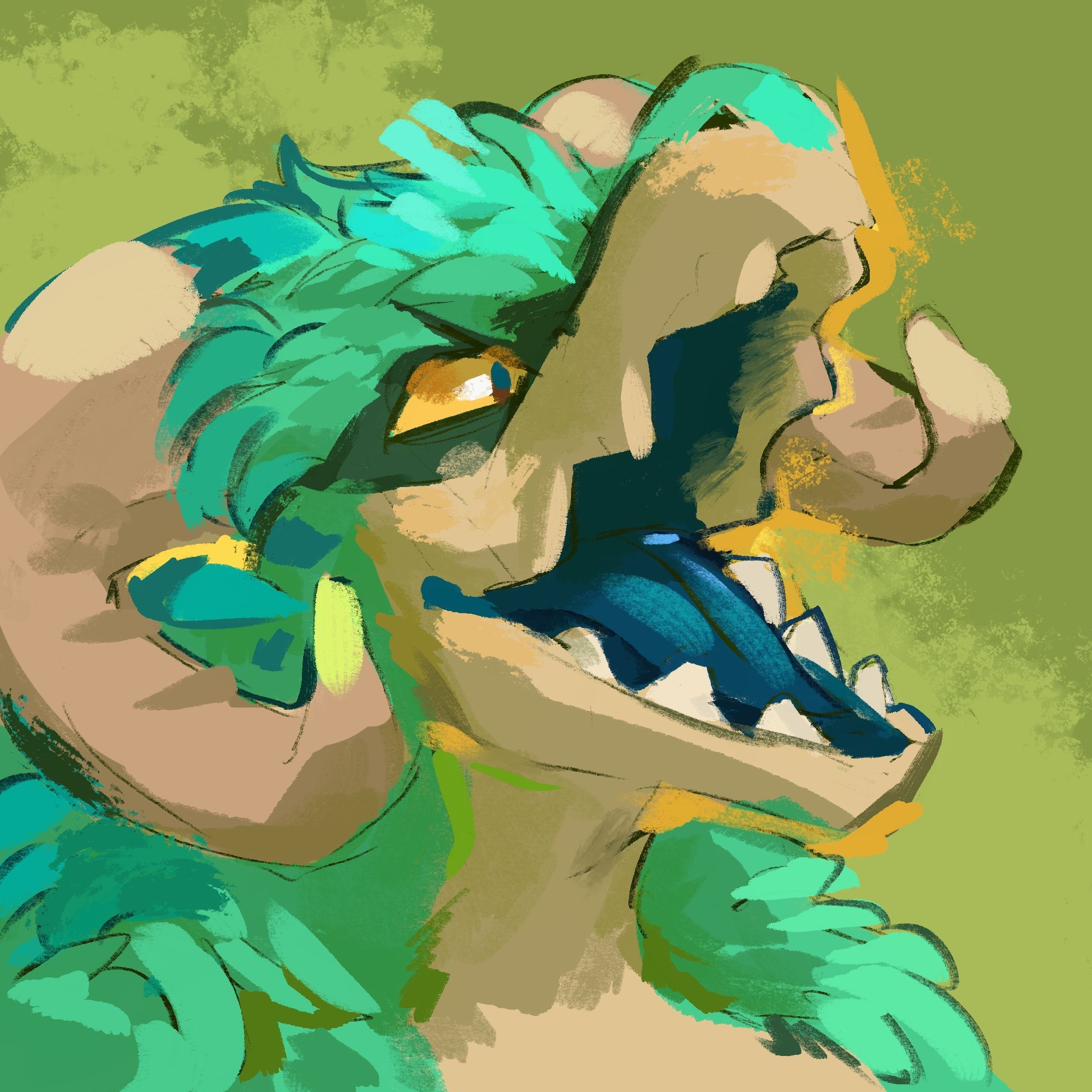 Plive gift art - By @babanasaur on Itaku