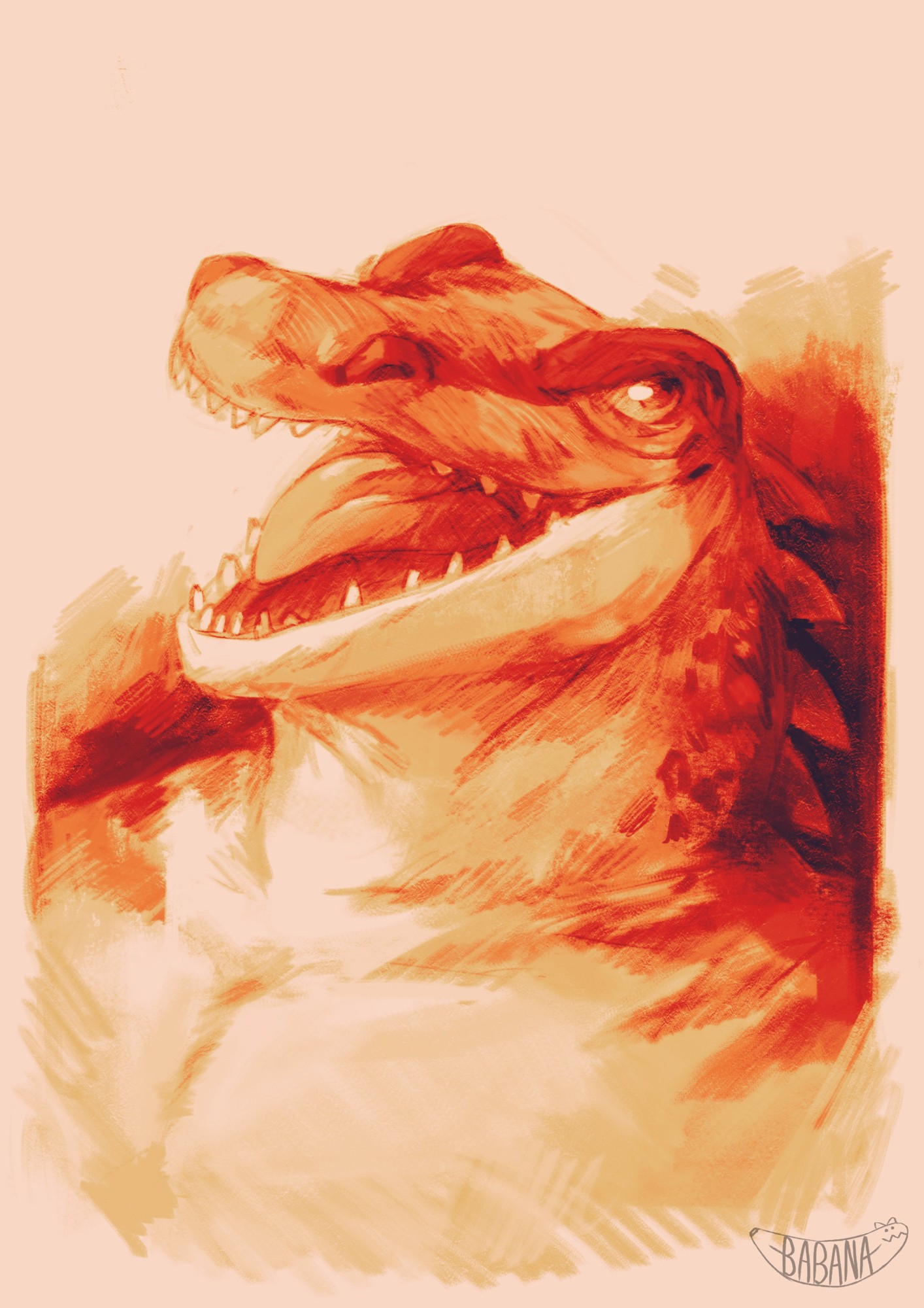 Graphite bust CyrikCroc - By @babanasaur on Itaku