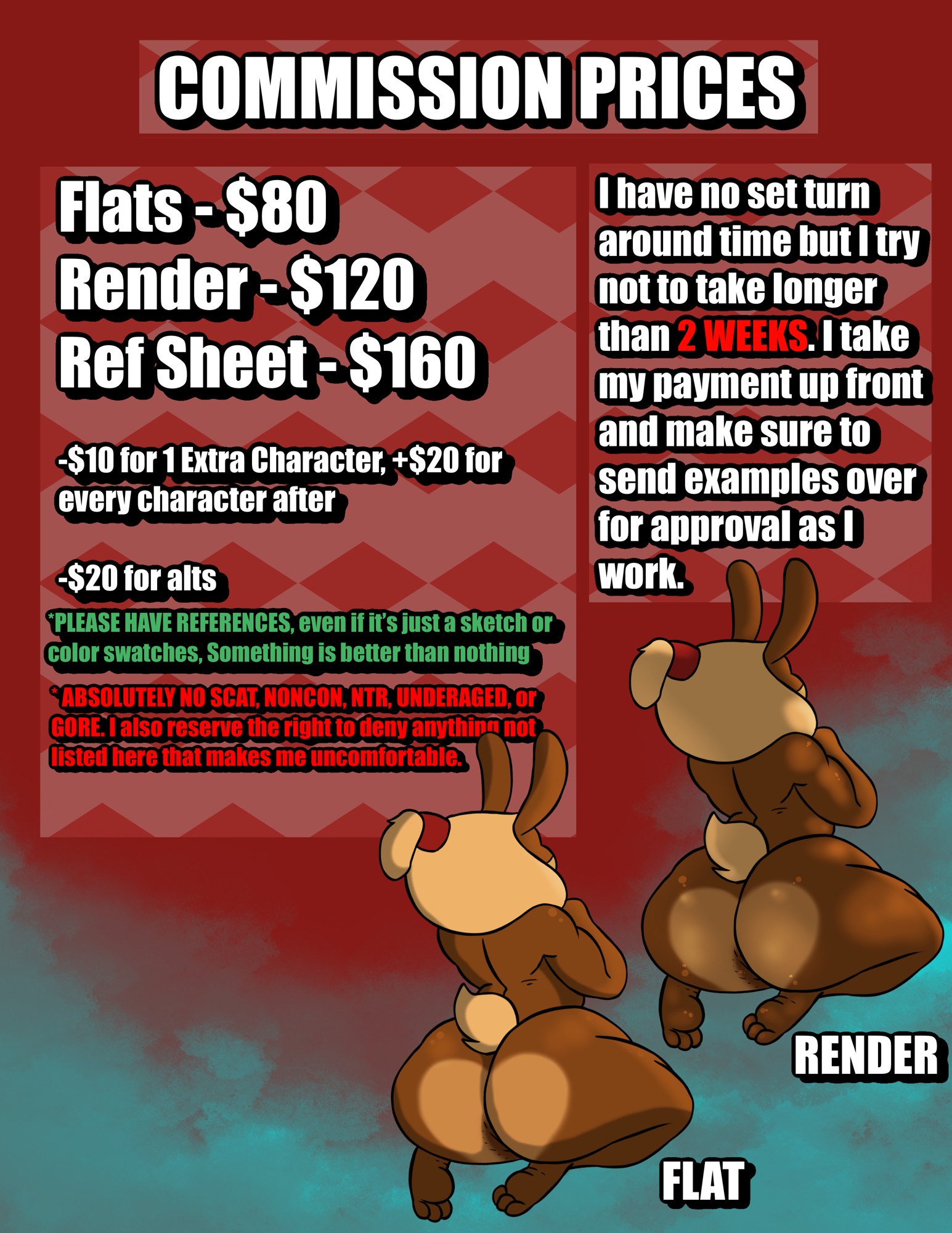 COMMISSIONS OPEN (April 14 - April 21) - By @nbusagi77 on Itaku