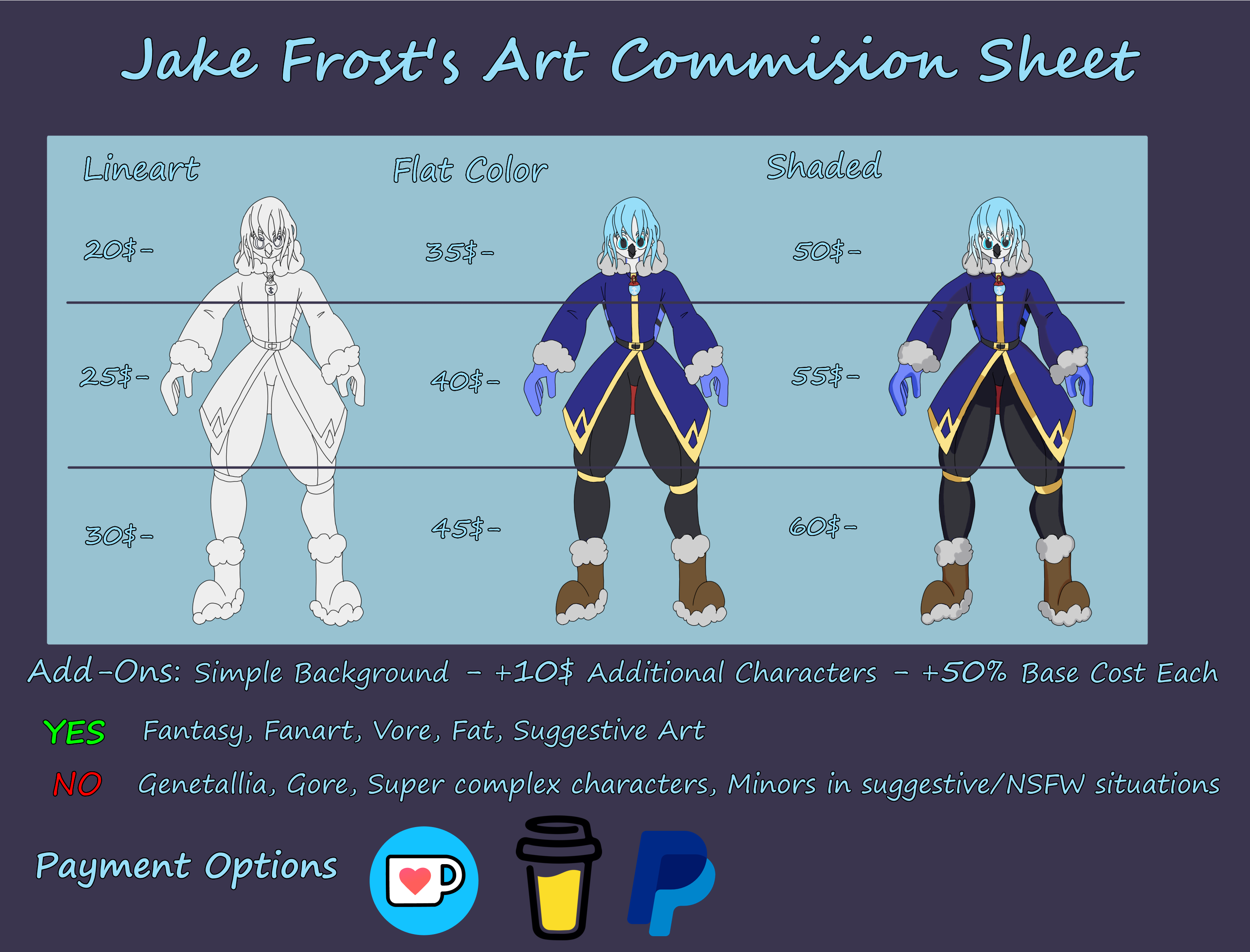 Commissions are open! - By @jakethejay on Itaku