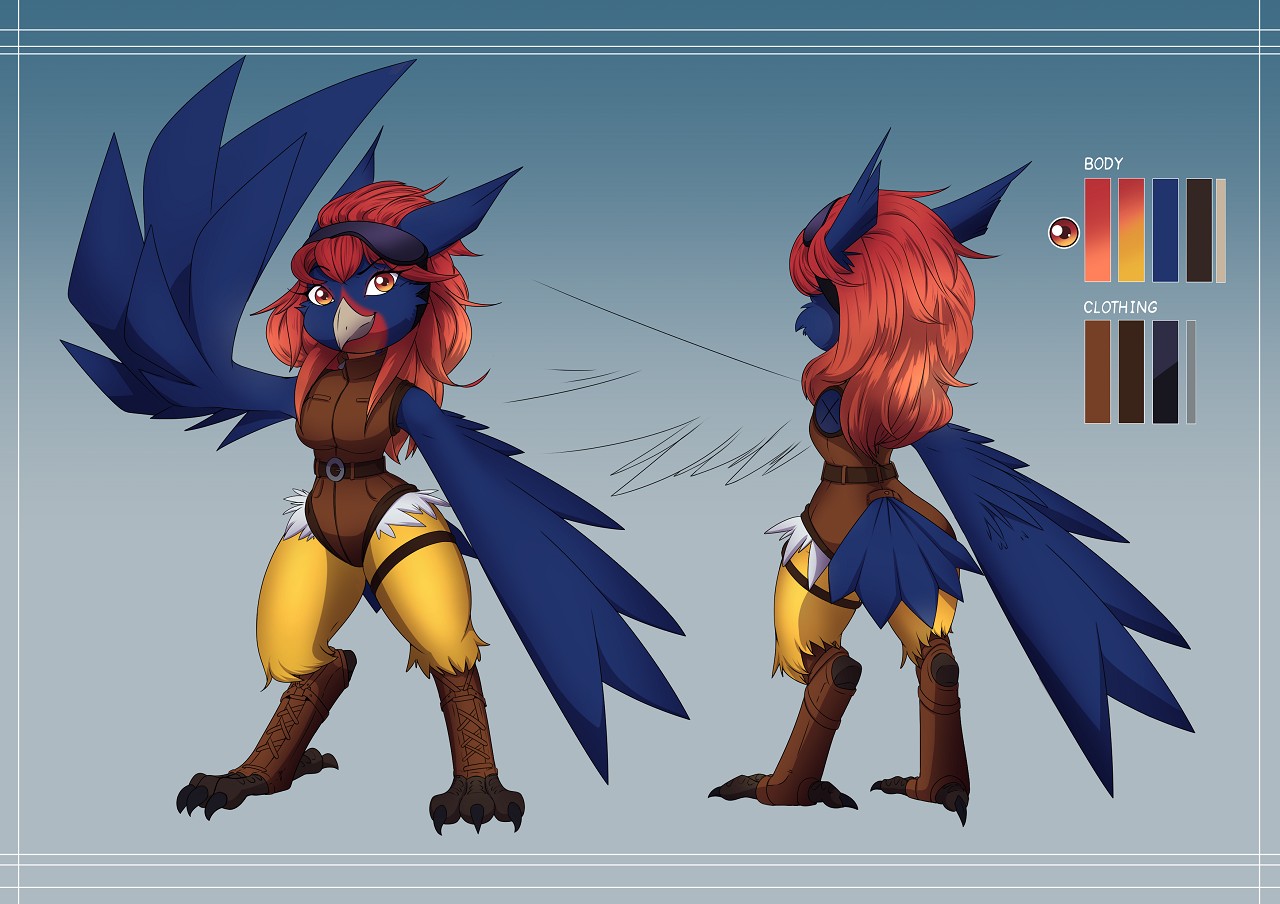 Delivery bird reporting for work! - By @shinynoodle on Itaku
