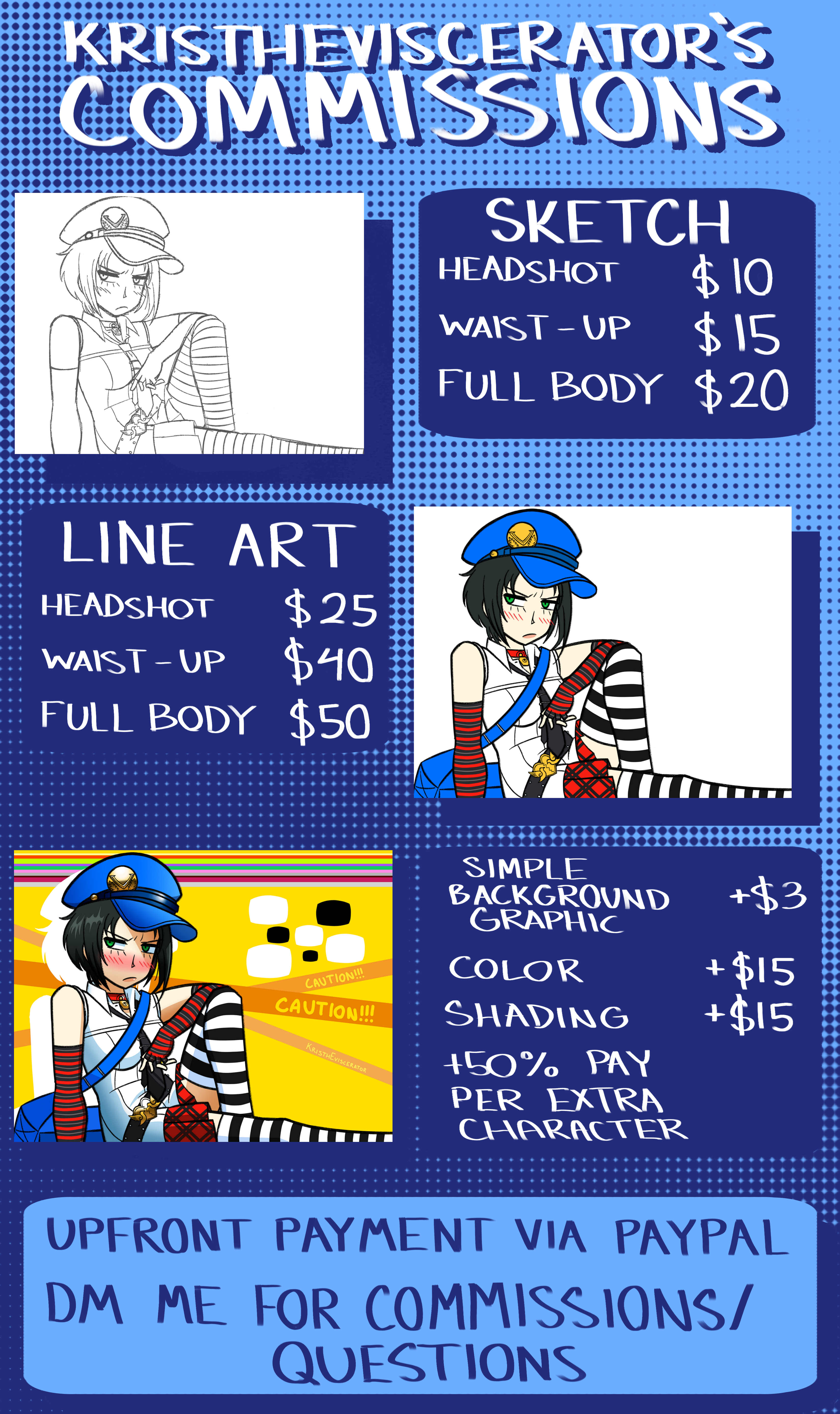 Commission Sheet - By @kristheviscerator on Itaku