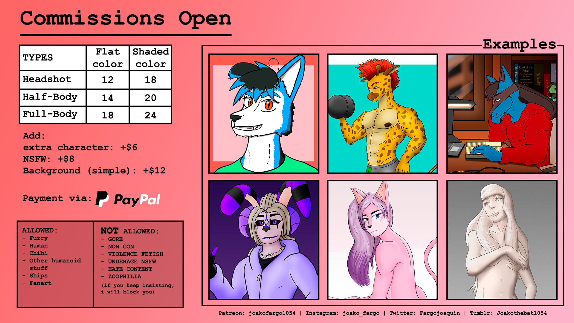 Commissions open - By @joamori1054 on Itaku