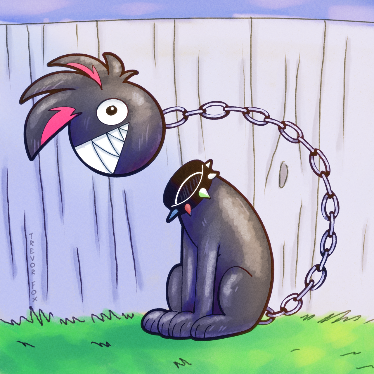 Dog Chomp - By @trevorfox on Itaku