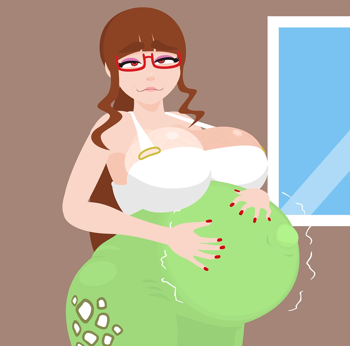 Dr. Asagiri 262an OC Belly Rub Export - By @dimpixel on Itaku