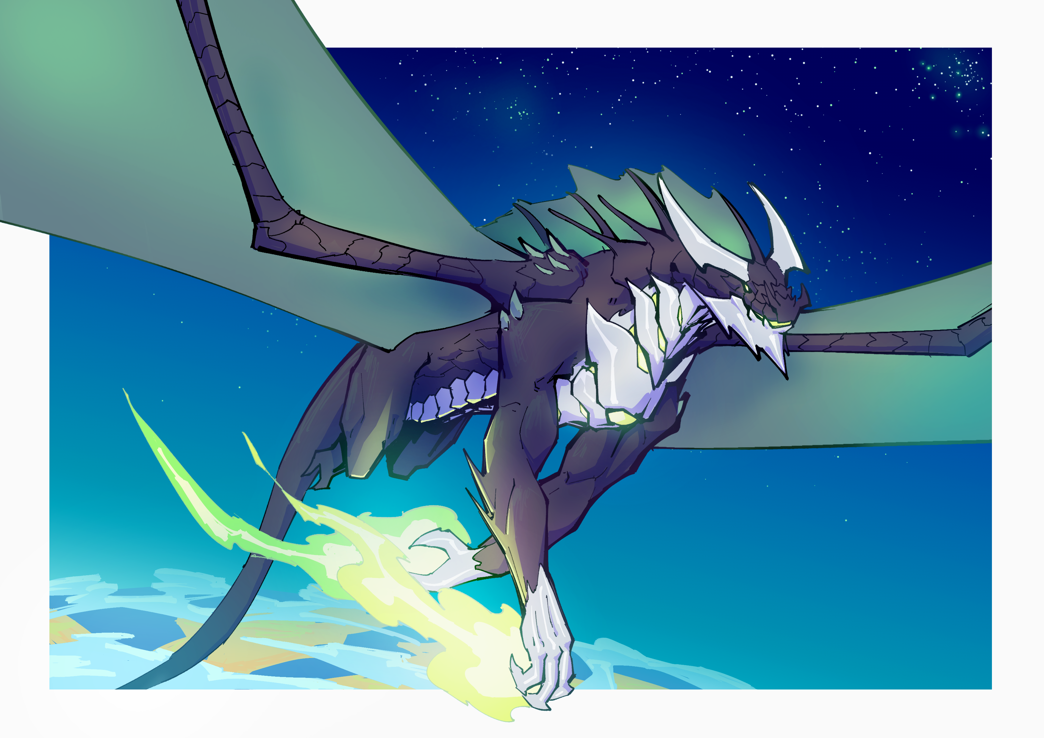 Dragon warlock - By @star-speaker on Itaku