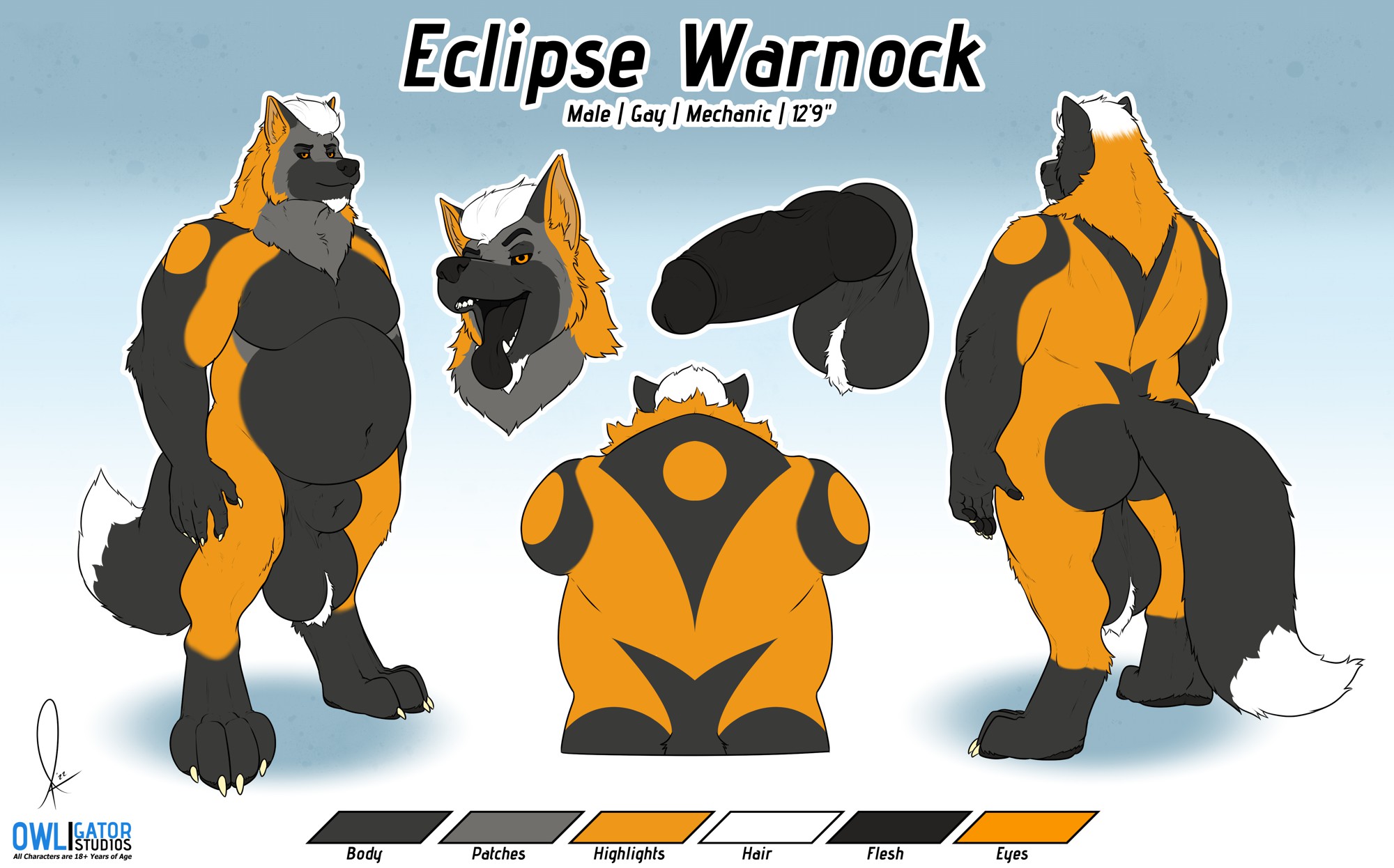 Reference Sheet - Eclipse - By @owligatorstudios on Itaku