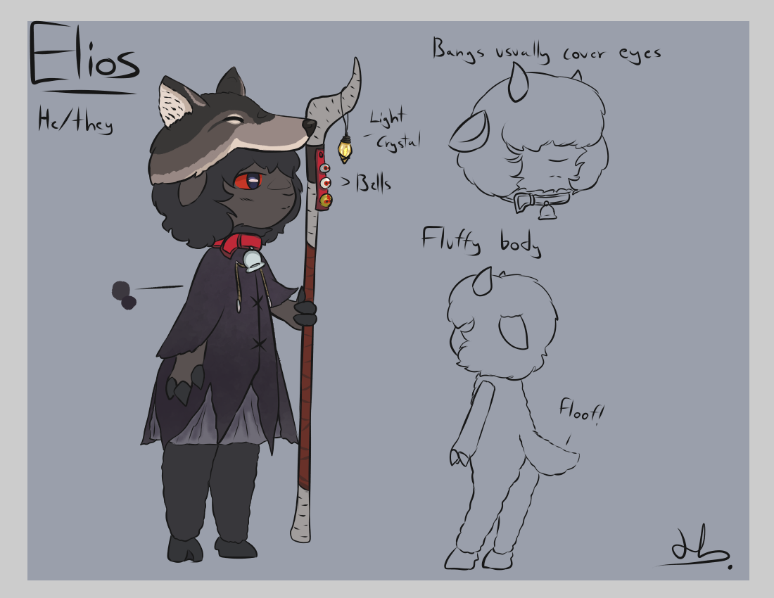 Elios Ref Sheet - By @shinyhusky on Itaku