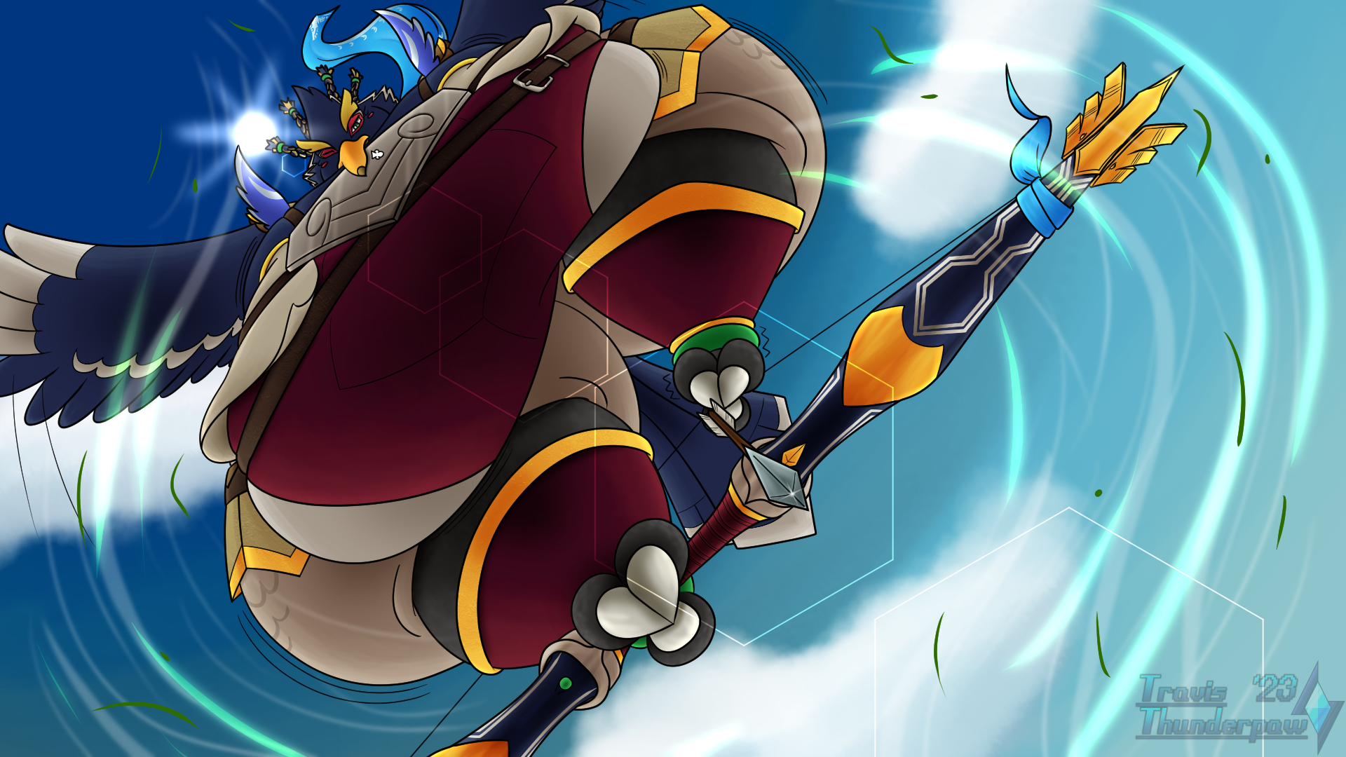 [FAN] The Rito Champion's Big Flight - By @travisluxauria on Itaku
