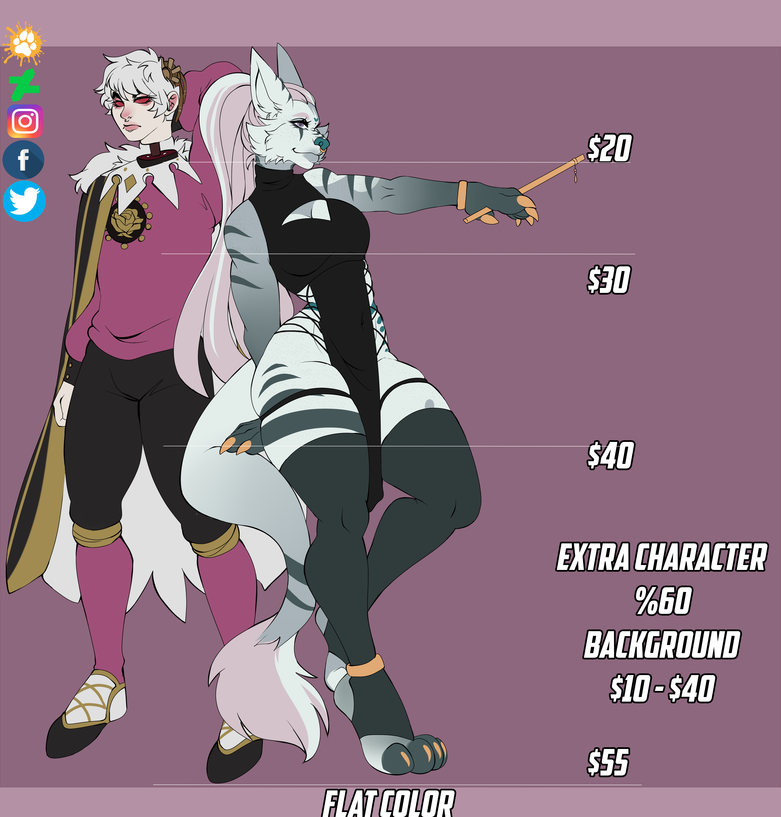 COMMISSION OPEN 2 - By @stevlong on Itaku