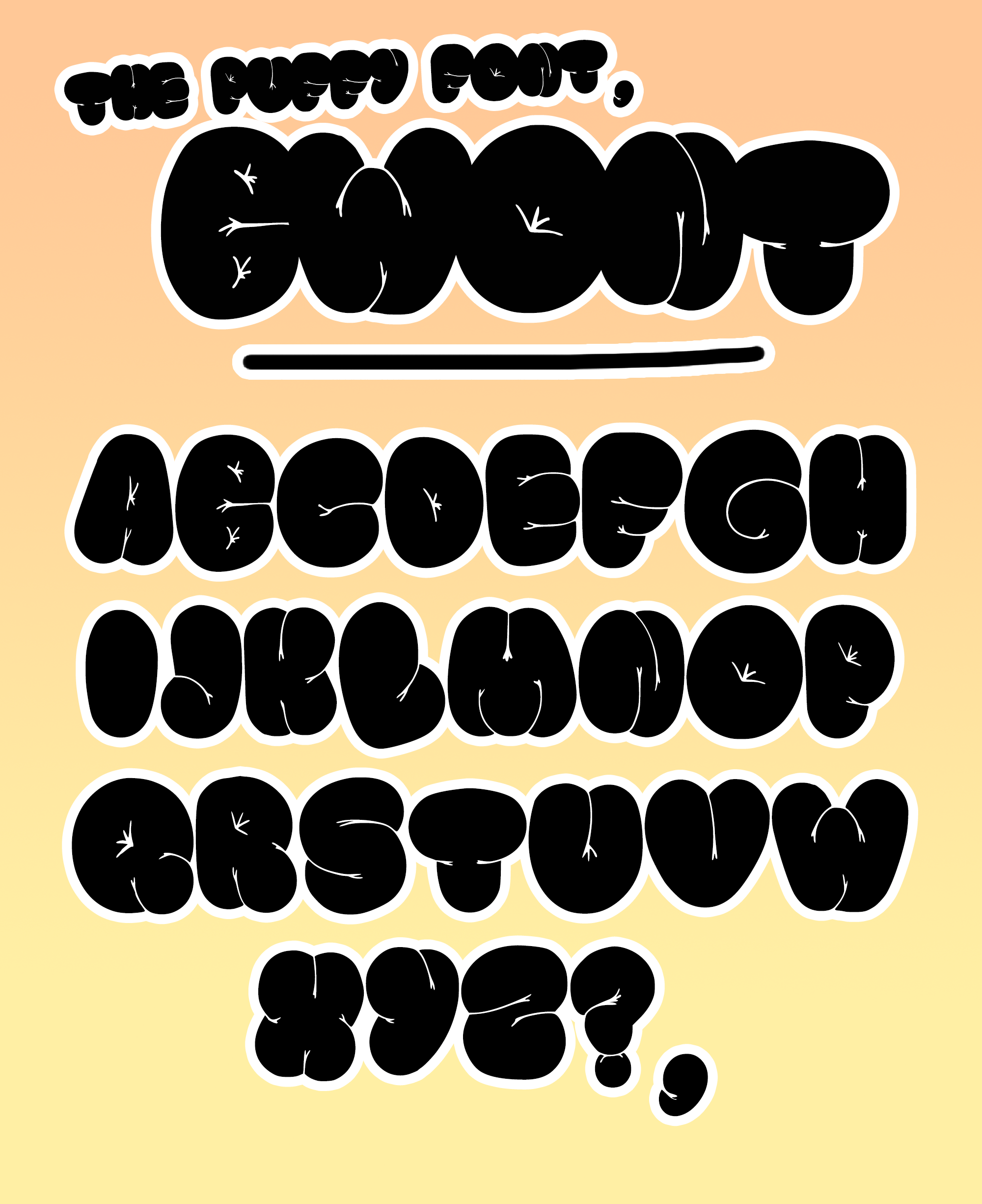 Fwont ! The puffy font ! [Free download in description] - By @percy on ...