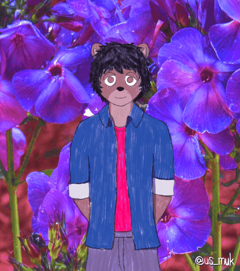 Flower boy - By @untitledscript_ on Itaku