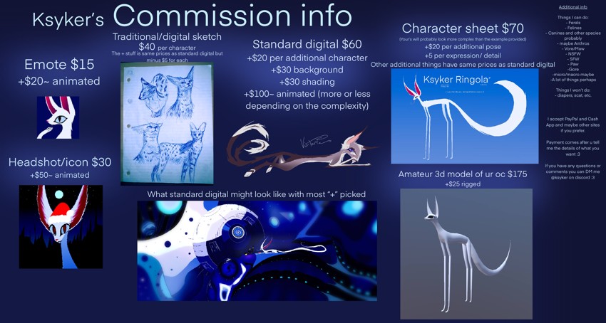 I do commissions - By @ksyker on Itaku