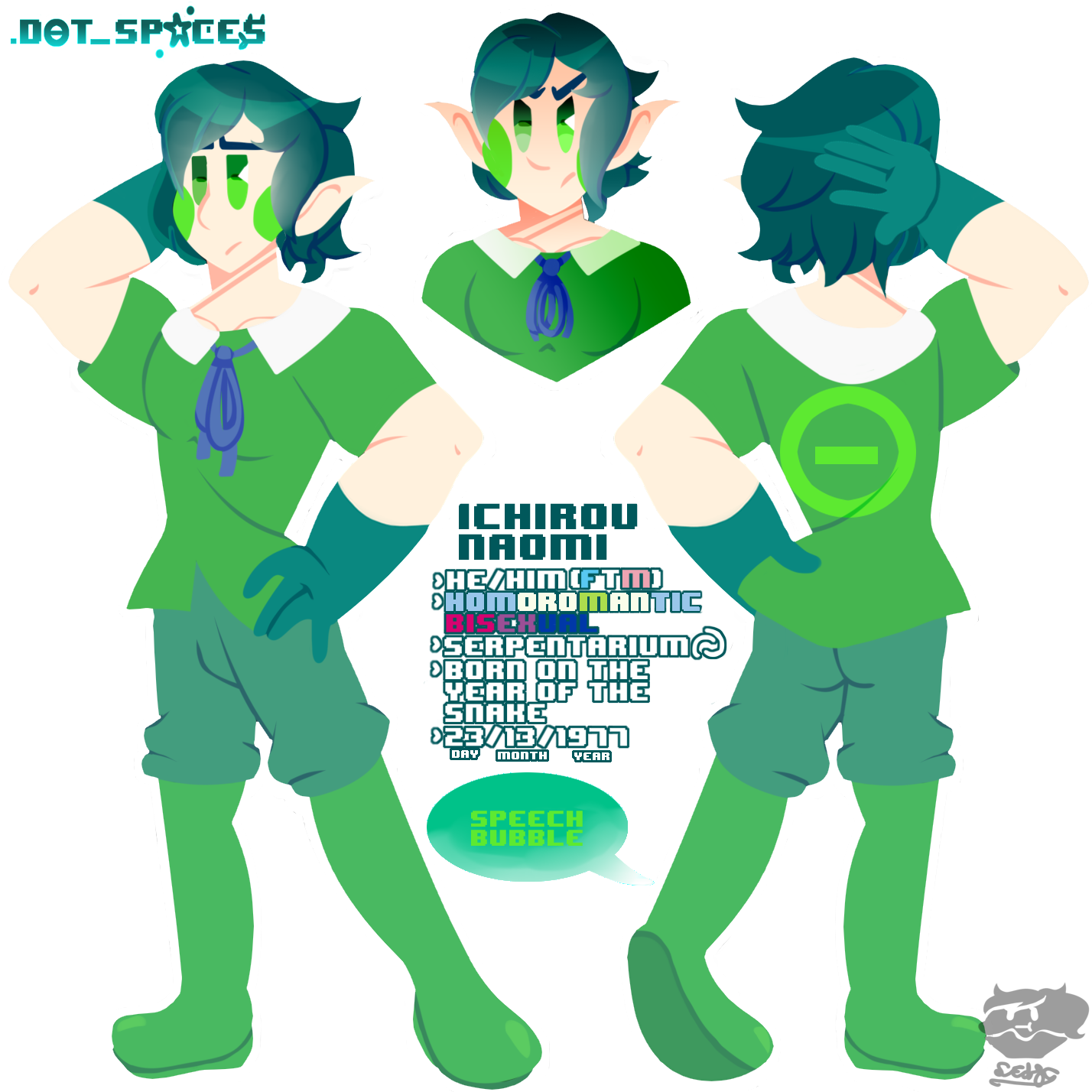 [Dotspaces] Ichirou Reference Sheet (act 1) - By @luc1g07ch1 on Itaku