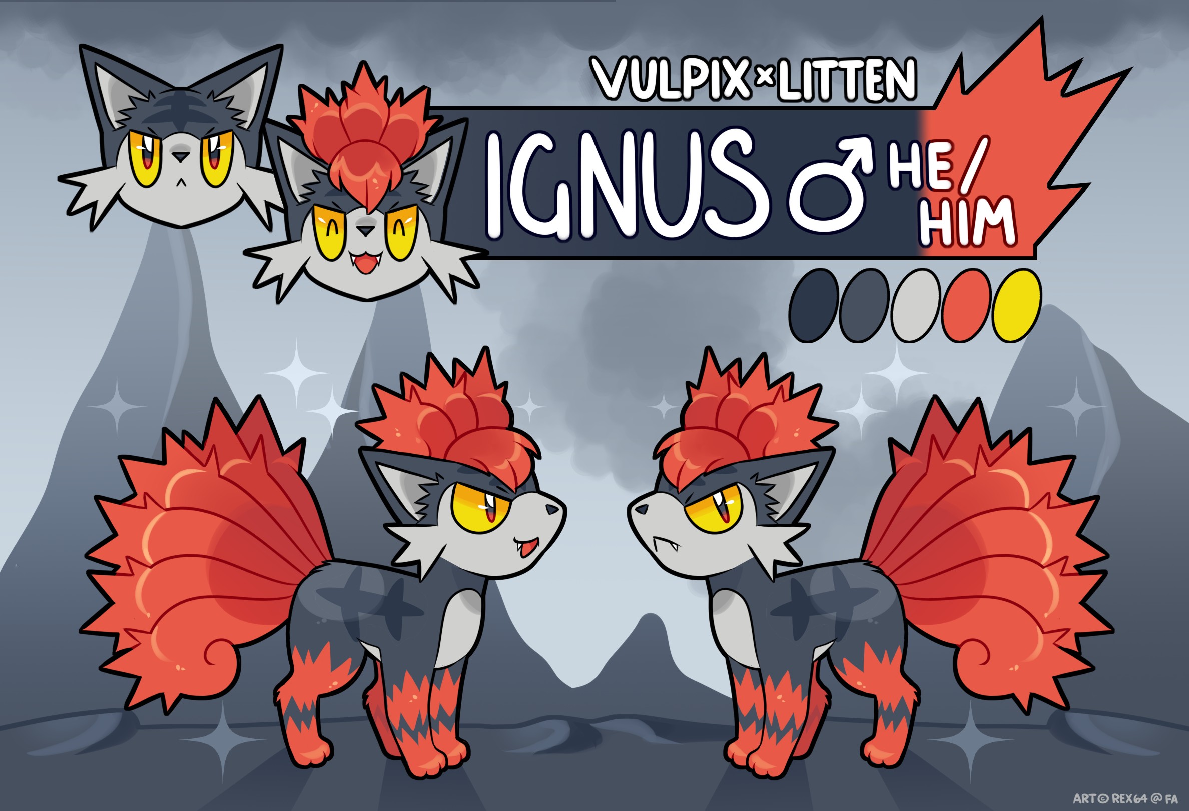 Ignus Reference - By @blackroseleafeon on Itaku