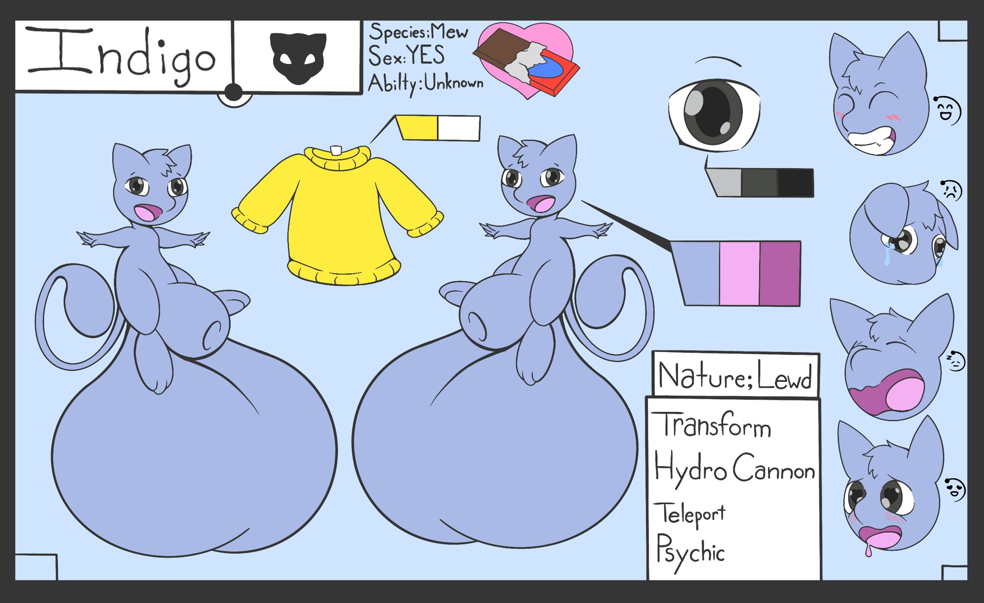 Indigo Ref Sheet v1 - By @devsoftpaw on Itaku