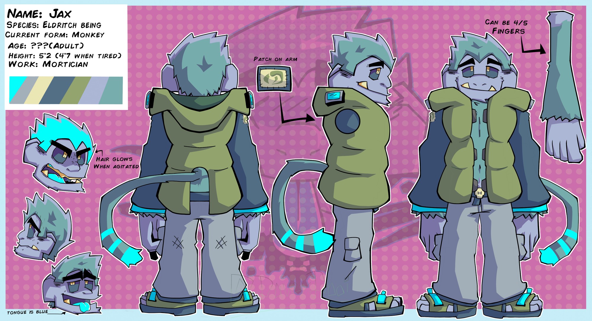 Jax ref sheet p1 - By @daveydboi on Itaku