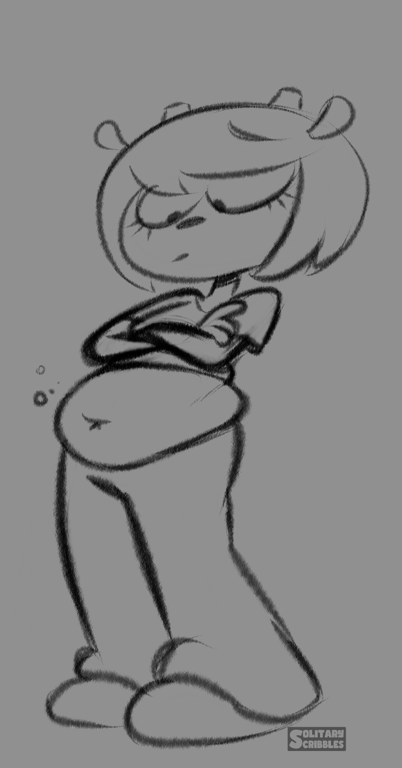 Chubby Lammy - By @solitaryscribbles on Itaku