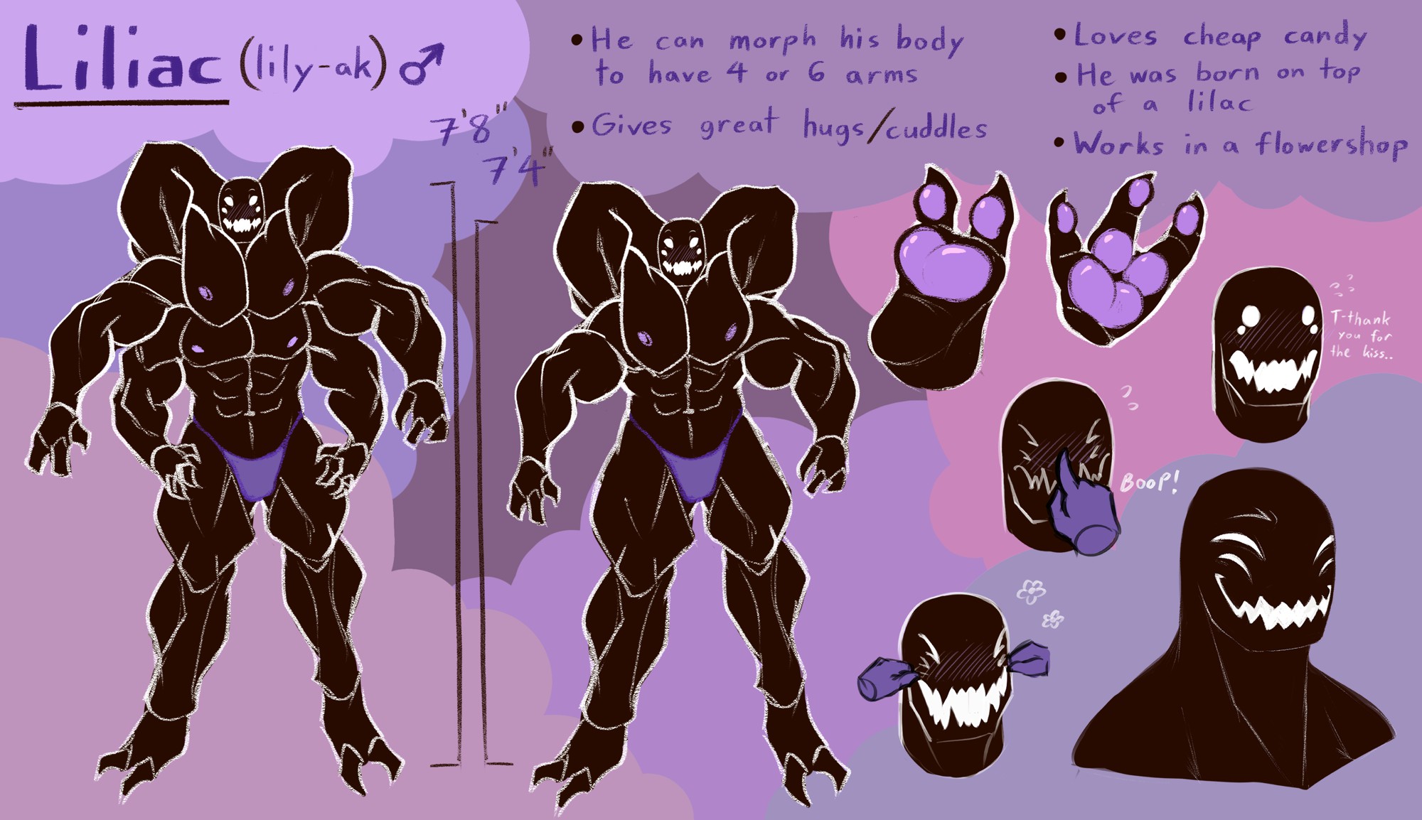 Liliac - Ref Sheet - By @entitropy on Itaku