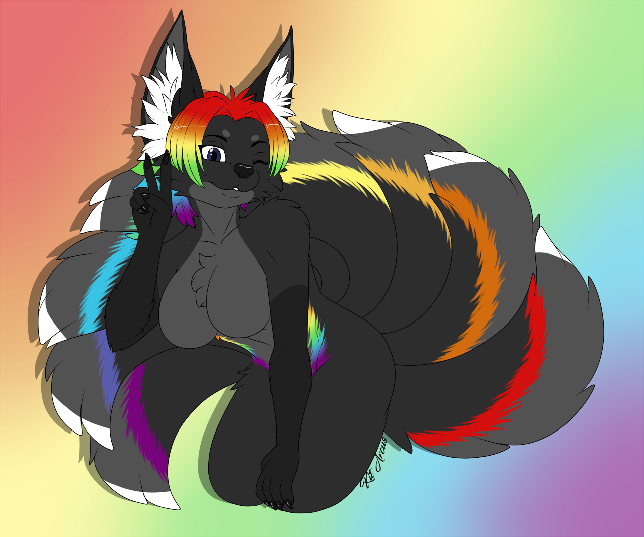 Luna Kitsune - By @kitarcus on Itaku