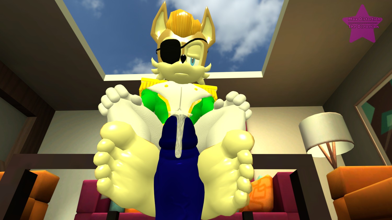 You have his attention, and his feet - By @deenomaximum on Itaku