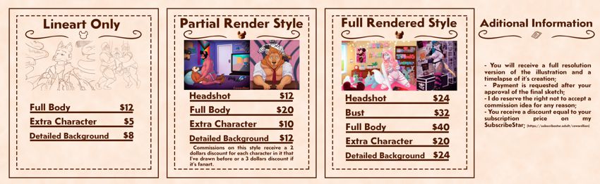 Commissions Open! - By @cowardlion on Itaku