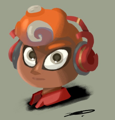 Octoling Brush Test - By @garbonzo on Itaku