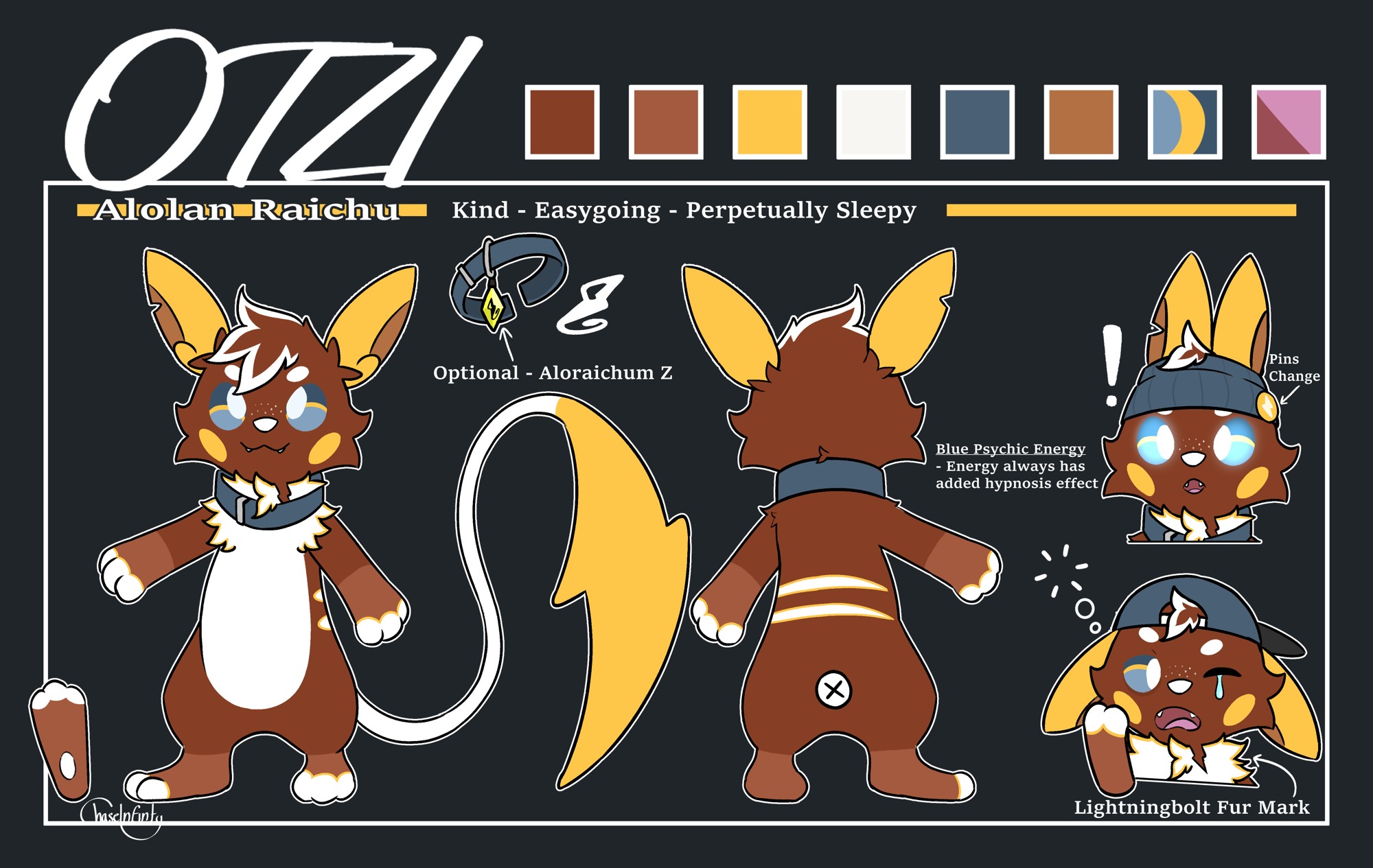 Otzi Reference Sheet - By @chaseinfinity on Itaku