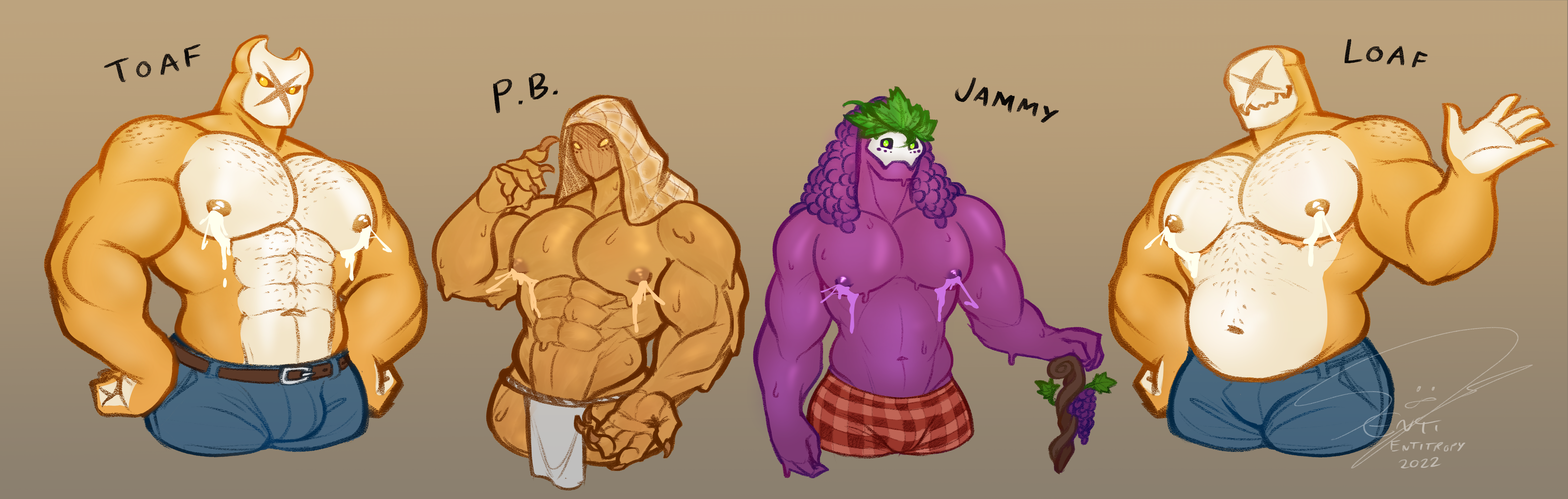 Peanut Butter, Strawberry Jam, and Two Bread Hunks - lactating - By ...