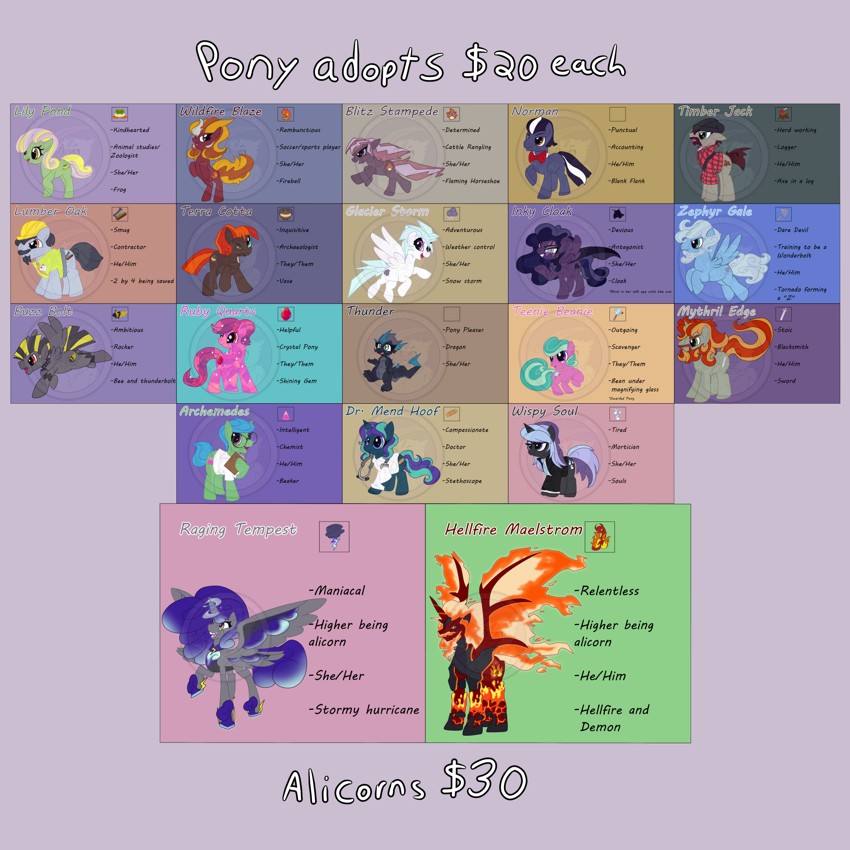 My Little Pony catalogue - By @hyperchibiabsol on Itaku