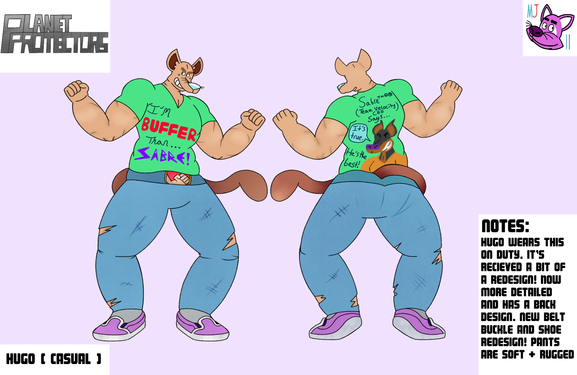 Hugo HenchFurry Reference Sheet 2 - By @planetxylox on Itaku