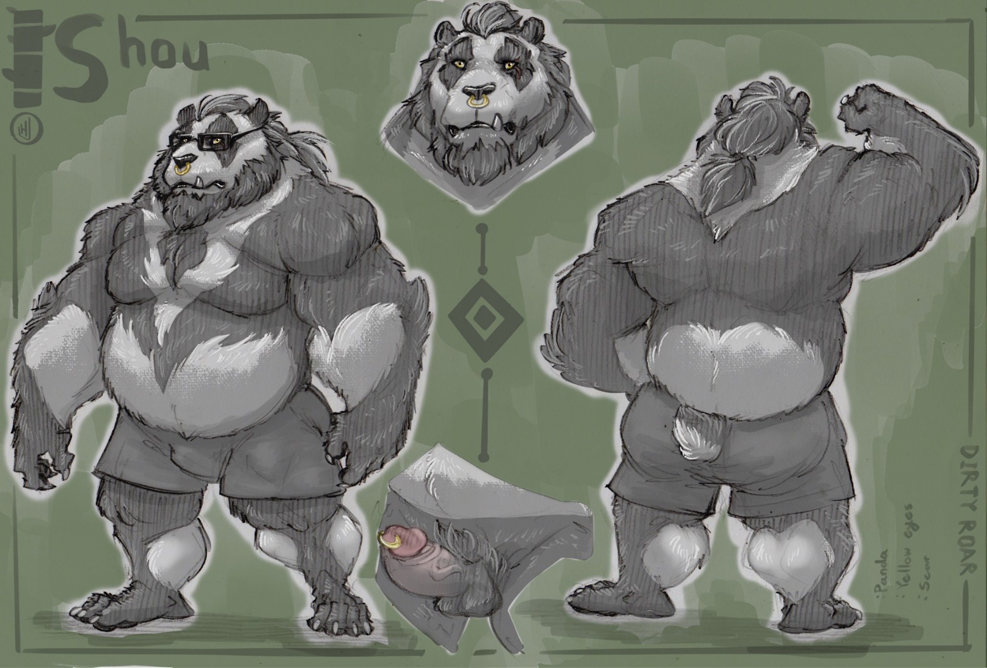 Shou's Reference Sheet - By @pandashou on Itaku
