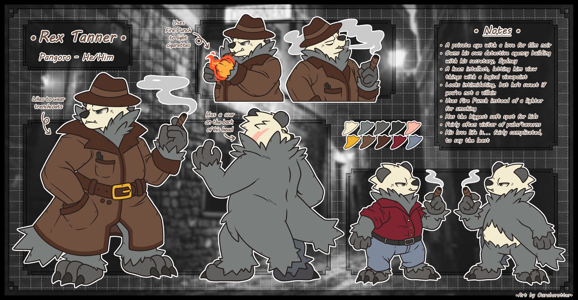 Rex Tanner - [Ref Sheet Commission] - By @ouroborotter on Itaku