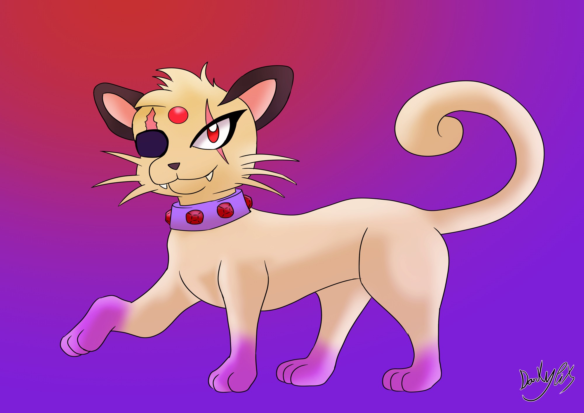 Ruby The Persian - By @darkwolfknight98 on Itaku