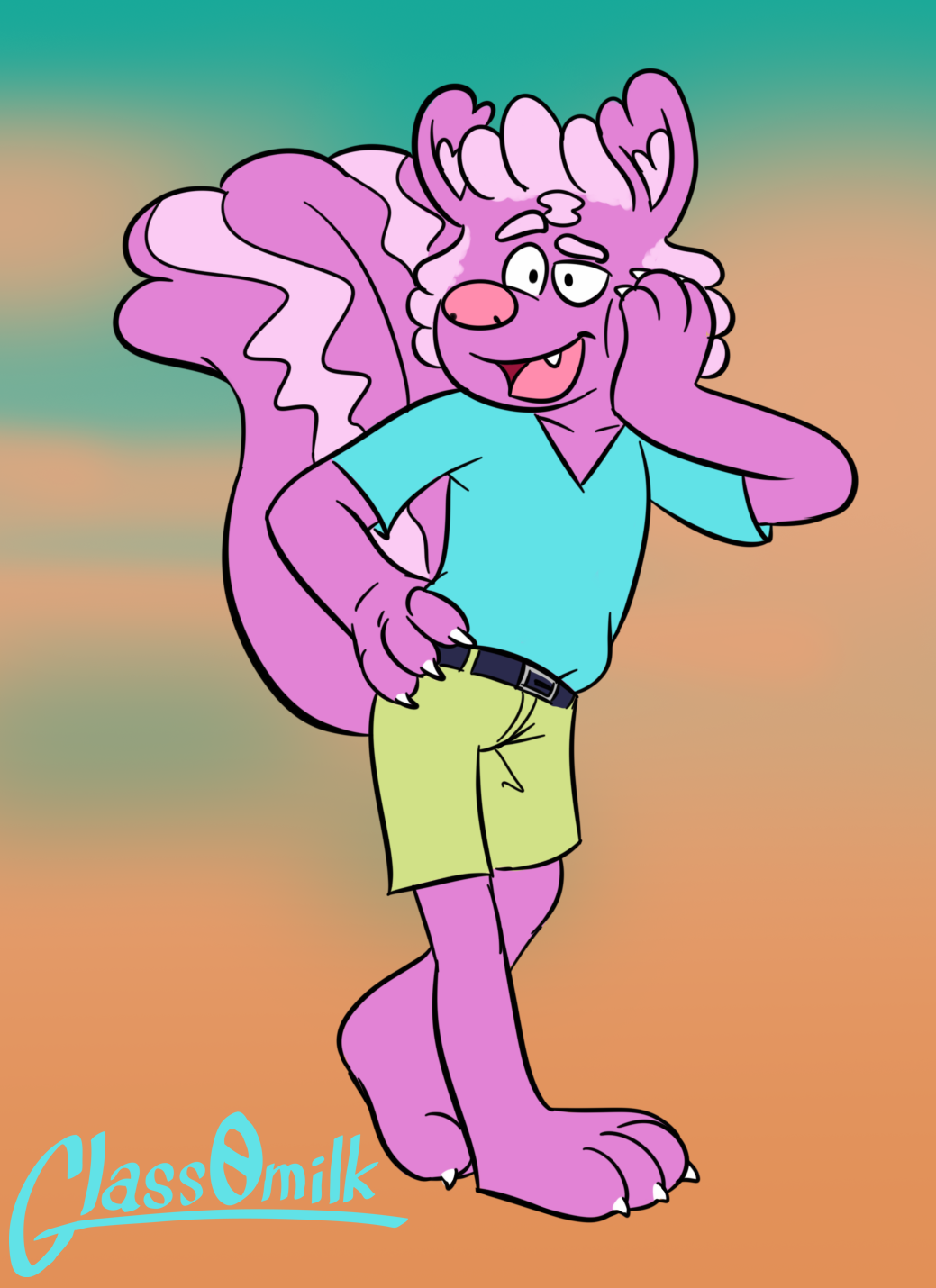 Slime Skunk The shiny skunk - By @glass0milk on Itaku